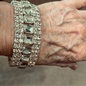 Elegant Silver Crystal Bracelet